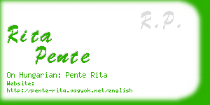 rita pente business card